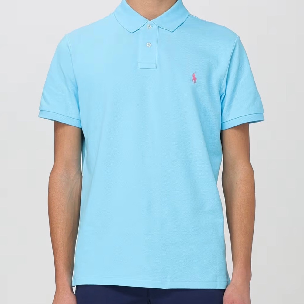 Vintage Polo Ralph Lauren Turquoise Cotton Polo Shirt Men’s Size Large